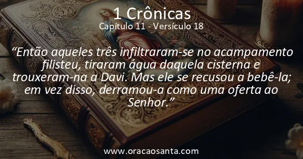 1 Crônicas 11:18