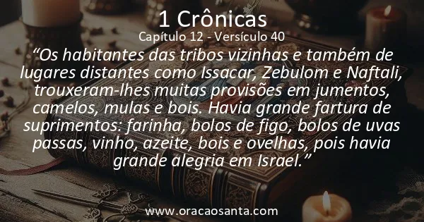 1 Crônicas 12:40