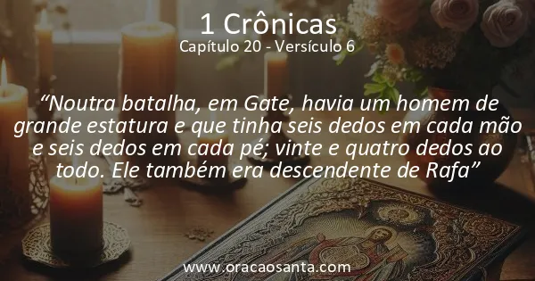 1 Crônicas 20:6