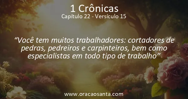 1 Crônicas 22:15