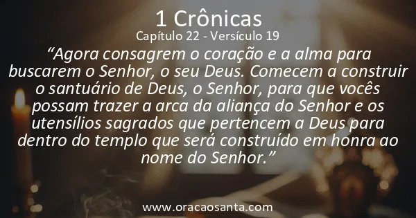 1 Crônicas 22:19