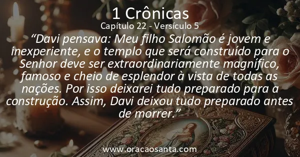 1 Crônicas 22:5