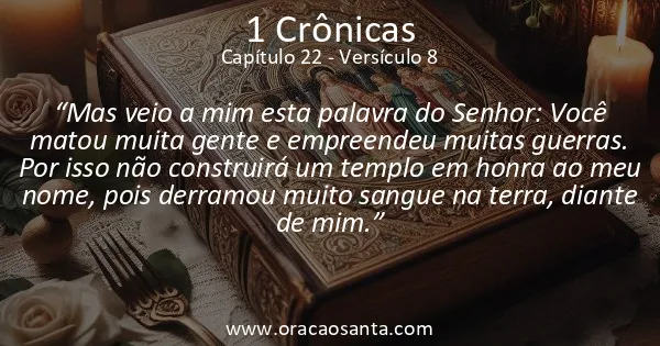 1 Crônicas 22:8