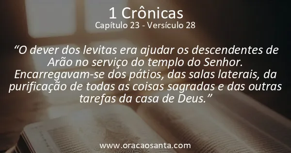 1 Crônicas 23:28