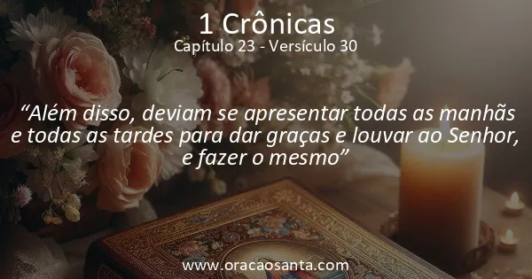 1 Crônicas 23:30