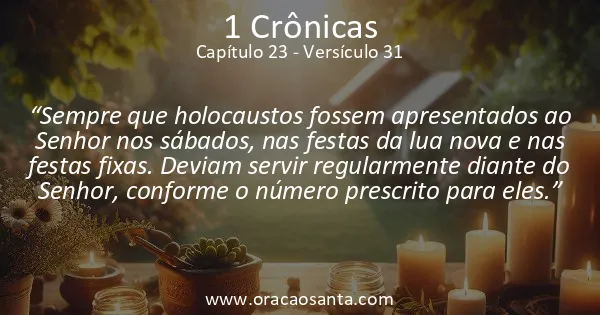 1 Crônicas 23:31