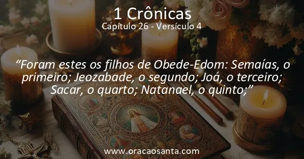 1 Crônicas 26:4