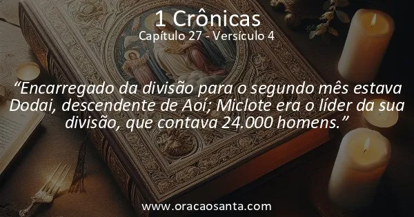 1 Crônicas 27:4