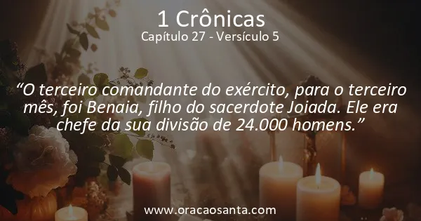 1 Crônicas 27:5