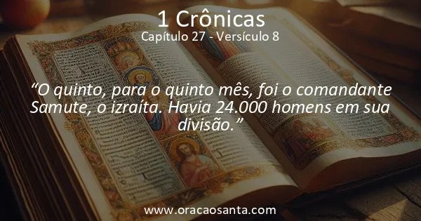 1 Crônicas 27:8