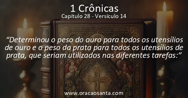 1 Crônicas 28:14