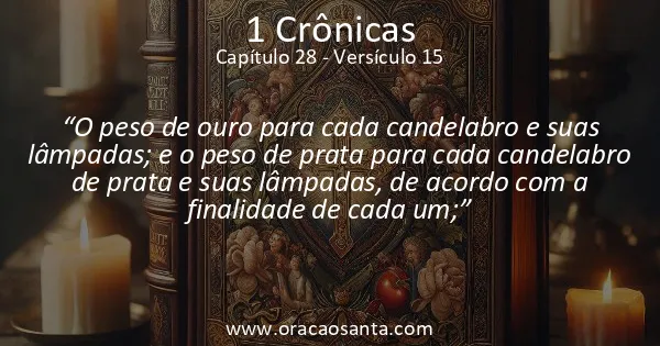 1 Crônicas 28:15