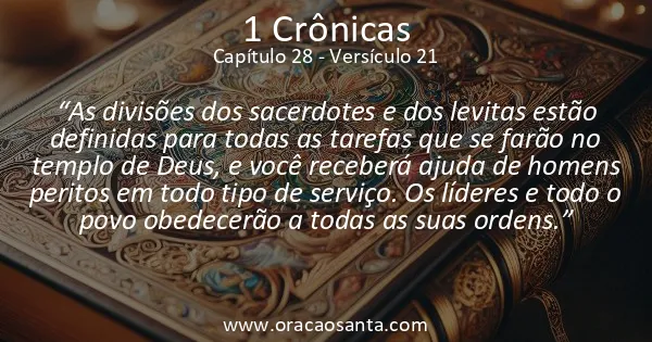 1 Crônicas 28:21