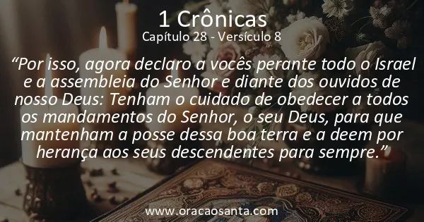 1 Crônicas 28:8