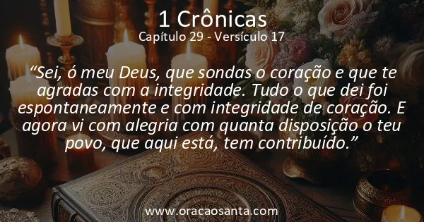 1 Crônicas 29:17