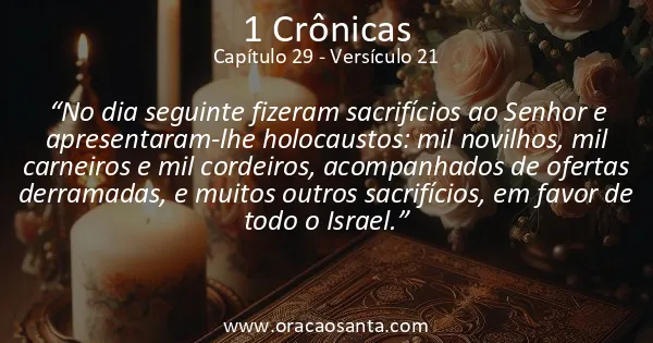 1 Crônicas 29:21