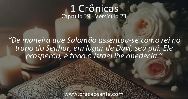 1 Crônicas 29:23