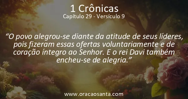 1 Crônicas 29:9