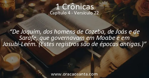 1 Crônicas 4:22