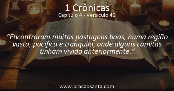 1 Crônicas 4:40