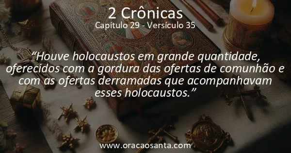 2 Crônicas 29:35
