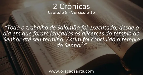 2 Crônicas 8:16