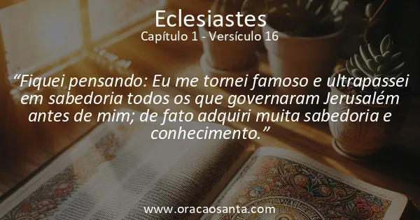 Eclesiastes 1:16