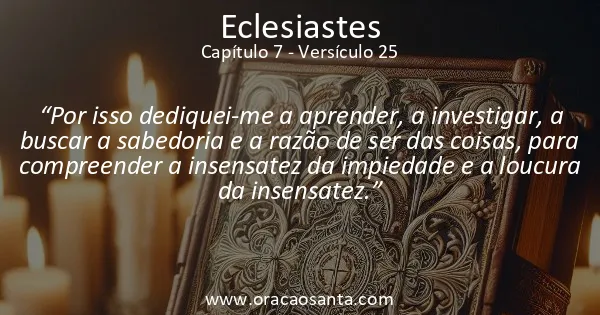 Eclesiastes 7:25