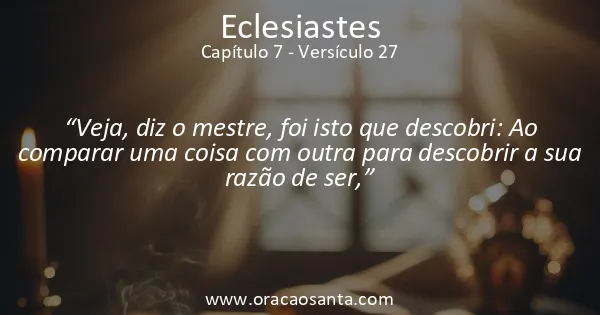 Eclesiastes 7:27