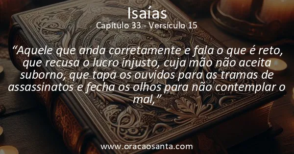 Isaías 33:15