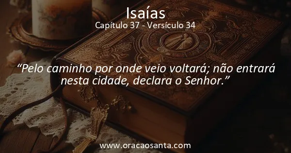 Isaías 37:34
