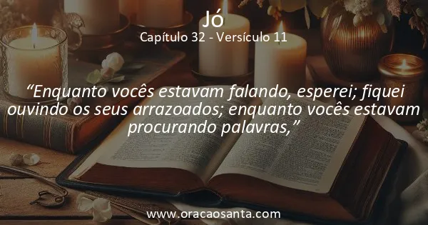 Jó 32:11