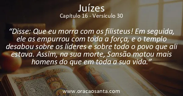 Juízes 16:30