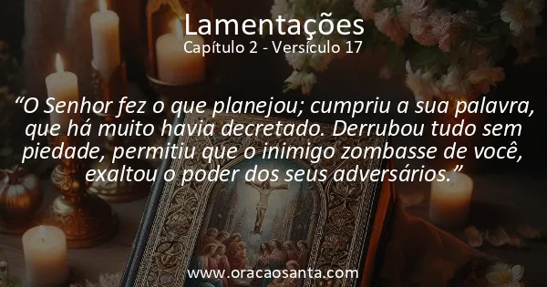 Lamentações 2:17