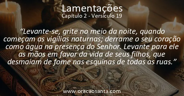 Lamentações 2:19