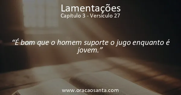 Lamentações 3:27