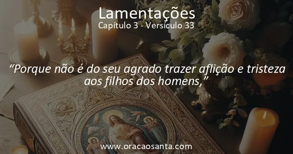 Lamentações 3:33