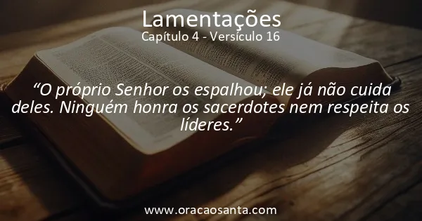 Lamentações 4:16