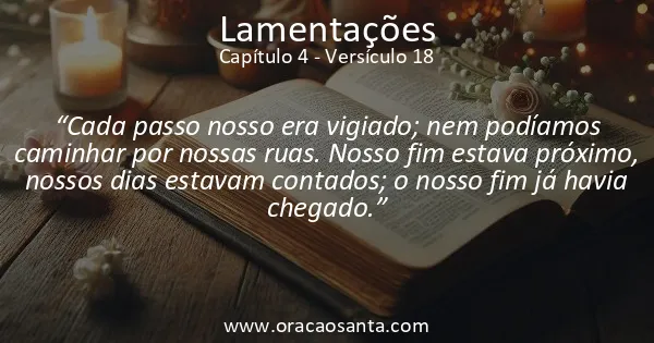 Lamentações 4:18