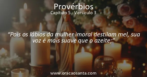 Provérbios 5:3