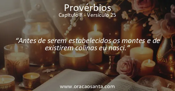 Provérbios 8:25