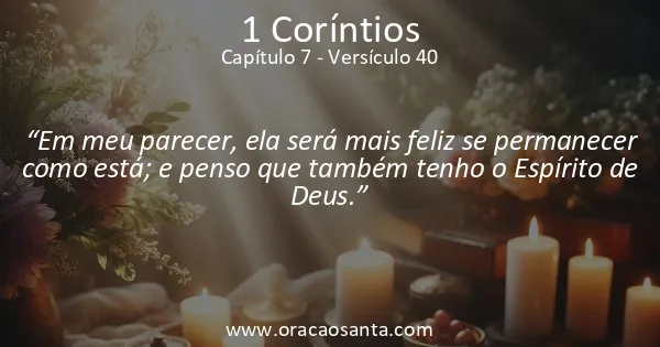 1 Coríntios 7:40