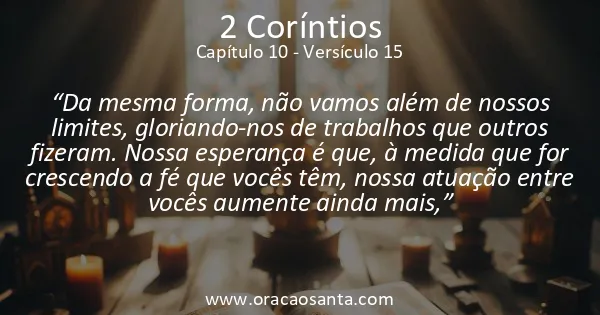 2 Coríntios 10:15