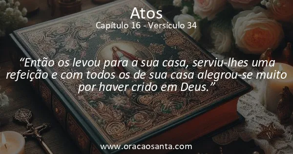 Atos 16:34