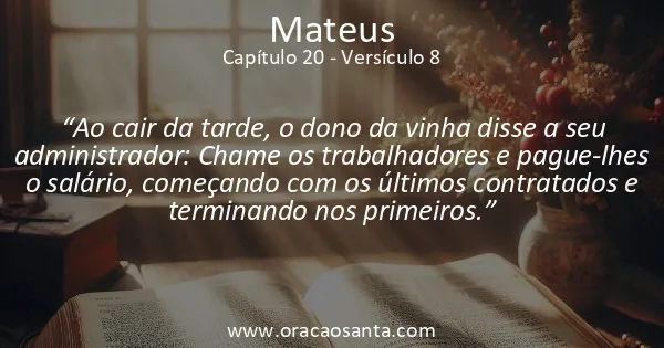 Mateus 20:8