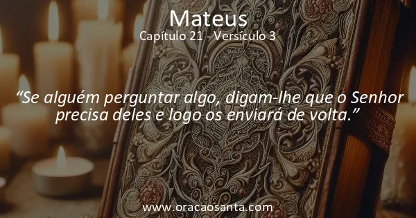 Mateus 21:3