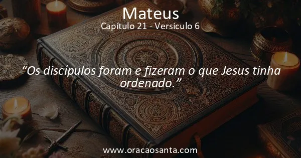 Mateus 21:6