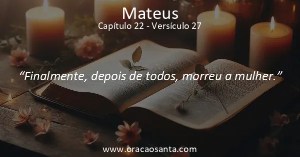Mateus 22:27