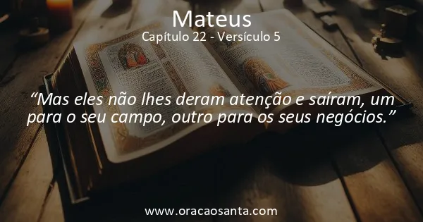 Mateus 22:5