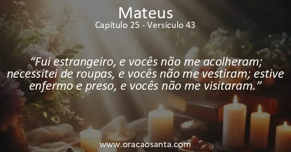 Mateus 25:43